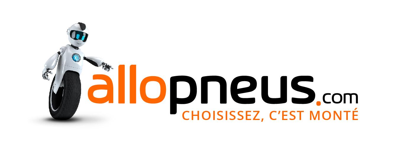 Logo allopneus mascotte baseline fond blanc web